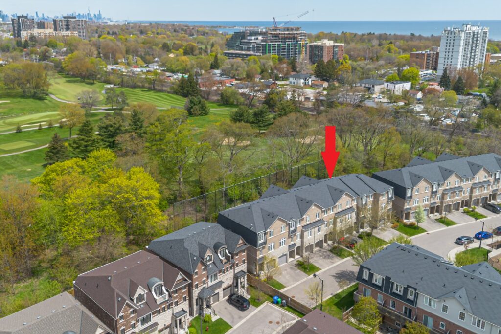 Aerial Shot Lake in Background