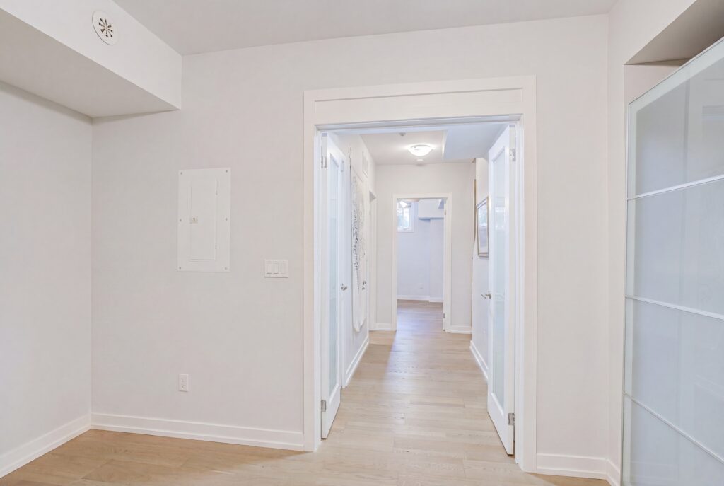 Den Looking Into Hallway