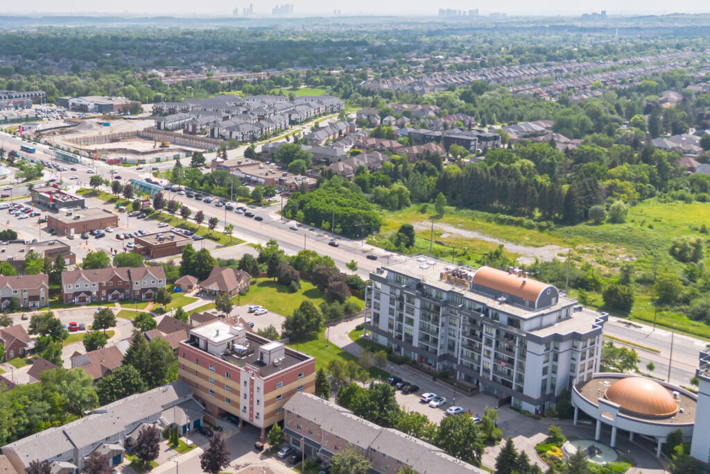 Aerial View Condo Building