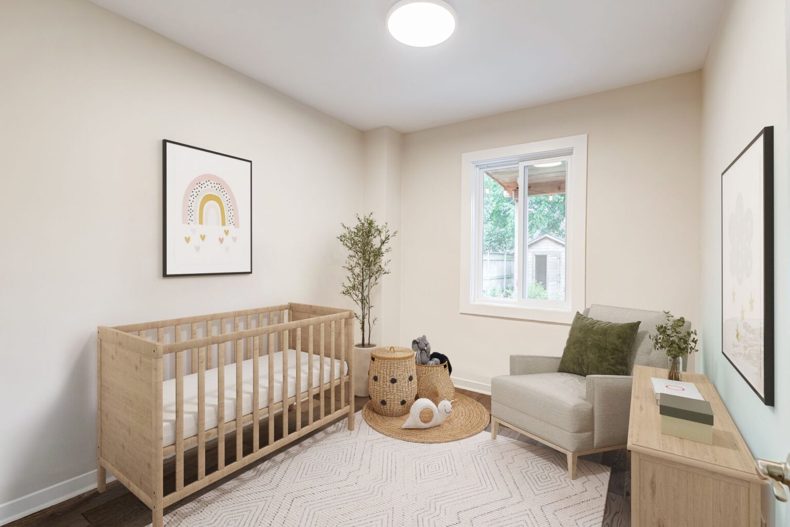 Main Floor Bedroom / Nursery - Virtually Staged