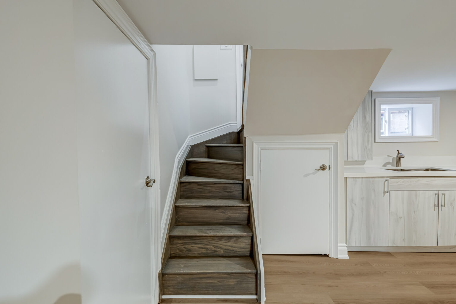 Basement Stairs to Laundry Room